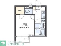 レオネクストリバーパーク 1Kの間取図画像