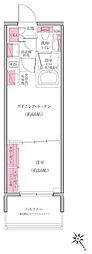 レジディア門前仲町プレイス 1DKの間取図画像