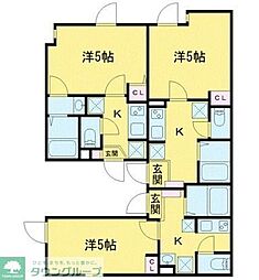 メルラス京成高砂 1Kの間取図画像
