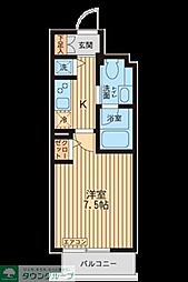 KDXレジデンス入谷 1Kの間取図画像