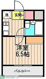 レジデンスキリン 1Kの間取図画像