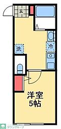 プレイス小岩 1Kの間取図画像