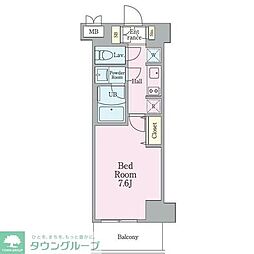 リビオメゾン南砂町 1Kの間取図画像