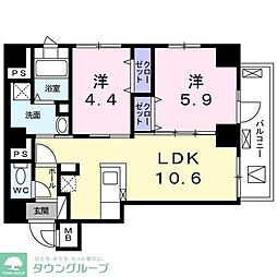 ローヤルマンション 2LDKの間取図画像