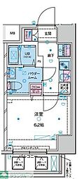 ジェノヴィア京成立石2スカイガーデン 1Kの間取図画像