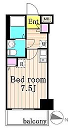 プロスペクト日本橋本町 ワンルームの間取図画像