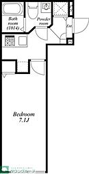 金町BA1 1Kの間取図画像
