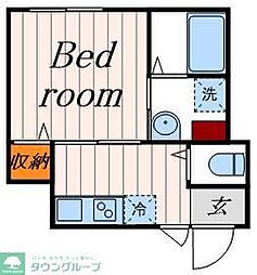 仮称東京都品川区上大崎3丁目計画 1Kの間取図画像