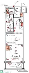 ハーモニーレジデンス東京八広ザ・スプレッド 1DKの間取図画像