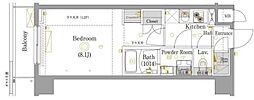 AZEST堀切菖蒲園 1Kの間取図画像