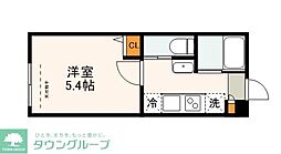 ブロンお花茶屋 1Kの間取図画像
