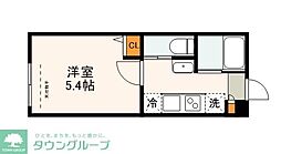 ブロンお花茶屋 1Kの間取図画像