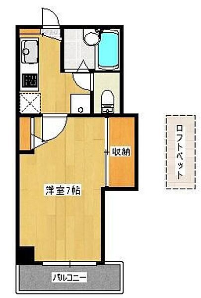 ヴェルデ香椎 208｜福岡県福岡市東区松香台２丁目(賃貸マンション1K・2階・26.00㎡)の写真 その2