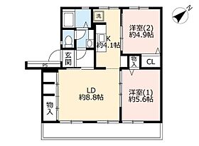 UR高洲第一  ｜ 千葉県千葉市美浜区高洲3丁目（賃貸マンション2LDK・5階・56.65㎡） その2