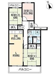 間取図画像 3LDK