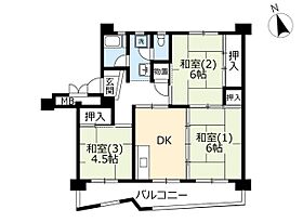 UR戸頭  ｜ 茨城県取手市戸頭1丁目（賃貸マンション3DK・7階・61.97㎡） その2