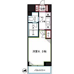 JR中央本線 中野駅 徒歩6分の賃貸マンション 5階1Kの間取り
