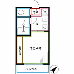 東京メトロ丸ノ内線 西新宿駅 徒歩8分の賃貸マンション 3階1Kの間取り