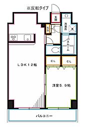 西武新宿線 新井薬師前駅 徒歩5分の賃貸マンション 3階1LDKの間取り