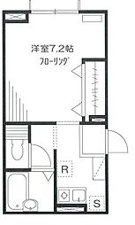 西武新宿線 下落合駅 徒歩5分の賃貸マンション 1階1Kの間取り