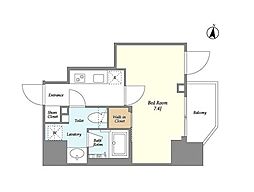 西武新宿線 新井薬師前駅 徒歩9分の賃貸マンション 10階1Kの間取り