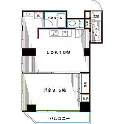 オオスミビル 1LDKの間取図画像