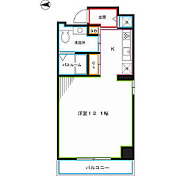 MYRIARESIDENCE北新宿 ワンルームの間取図画像