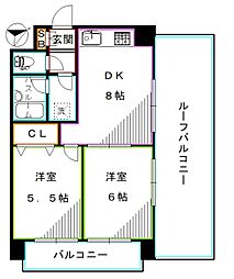 コンコルディア 2DKの間取図画像