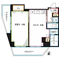 トーシンフェニックス落合駅前 1DKの間取図画像