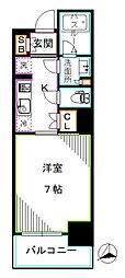 クレストコート中野 1Kの間取図画像