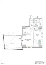 ONE ROOF RESIDENCE NAKANO 2LDKの間取図画像