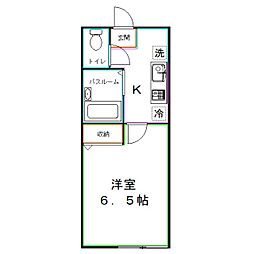 ハイヴィレッジ国分寺 1Kの間取図画像