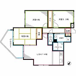 エクセルエヌ・ケー 3LDKの間取図画像