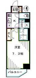 プレミアムキューブG北新宿 1Kの間取図画像