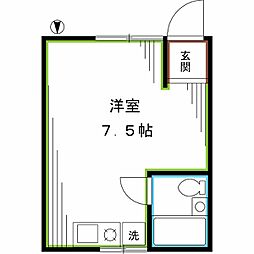 ビラ・カワシマ ワンルームの間取図画像
