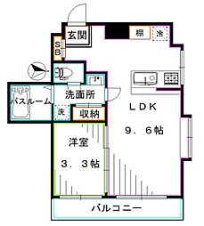 メゾン・ド・ぎおん 1LDKの間取図画像