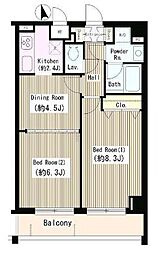 アミカルエフ 2DKの間取図画像
