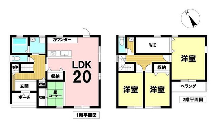 間取り 宮川町1丁目 中古一戸建て