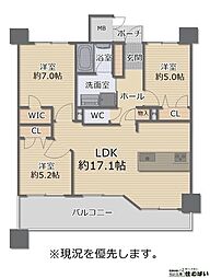 サングレート博多ロイヤルレクシア 3LDKの間取図画像