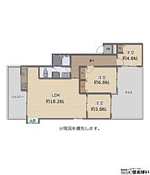 東峰マンション第2西公園 3LDKの間取図画像