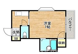 Osaka Metro谷町線 都島駅 徒歩5分の賃貸マンション 3階1Kの間取り