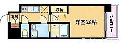 JR大阪環状線 桜ノ宮駅 徒歩4分の賃貸マンション 2階1Kの間取り