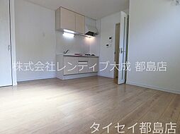 おおさか東線 城北公園通駅 徒歩10分の賃貸アパート 3階1LDKのリビング/ダイニング