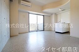 JR大阪環状線 桜ノ宮駅 徒歩5分の賃貸マンション 6階1LDKのリビング/ダイニング