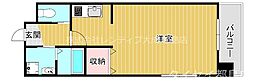 Kaunis都島 ワンルームの間取図画像
