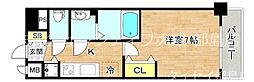 プレサンス水都OKAWA 1Kの間取図画像
