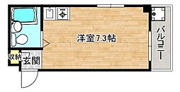 ヴィラ五月 ワンルームの間取図画像