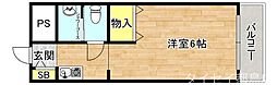 カテリーナ都島 ワンルームの間取図画像