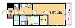 インザグレイス桜ノ宮 1Kの間取図画像