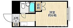 シャンボール中野 1Kの間取図画像